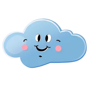 Cartoon Cloud With Face PNG 05252024 PNG