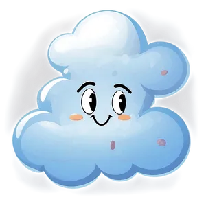 Cartoon Cloud With Face PNG Nkg PNG