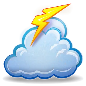 Cartoon Cloud With Lightning PNG Jbs PNG