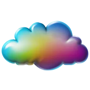 Cartoon Cloud With Rainbow PNG Xjr98