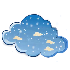 Cartoon Cloud With Snow Png Khg62 PNG image