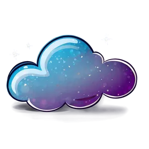 Cartoon Cloud With Sparkles Png 29 PNG image