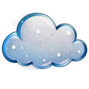 Cartoon Cloud With Sparkles Png Nce42 PNG image