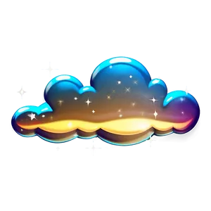Cartoon Cloud With Sparkles PNG Uye PNG