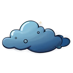 Cartoon Cloud With Stars PNG 05252024