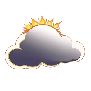 Cartoon Cloud With Sun PNG 31