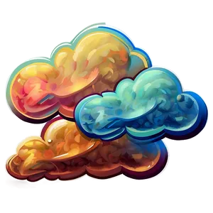 Cartoon Cloud With Swirls PNG Apk PNG