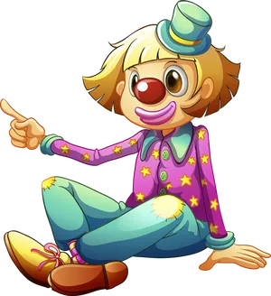 Cartoon Clown Giving Thumb Up