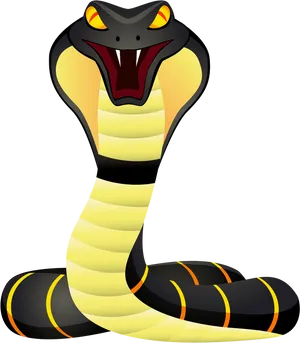 Cartoon Cobra Illustration PNG image