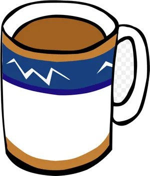 Cartoon Coffee Mug Full PNG image