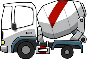 Cartoon Concrete Mixer Truck