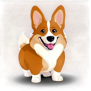Cartoon Corgi PNG 05212024 PNG