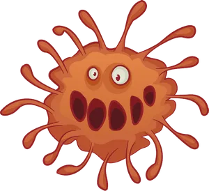 Cartoon Coronavirus Character PNG image