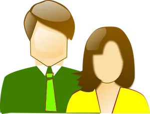 Cartoon Couple Portrait
