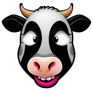 Cartoon Cow Face Design Png 06212024 PNG image