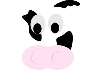 Cartoon Cow Face Graphic