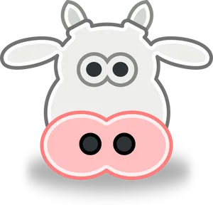 Cartoon Cow Face Graphic