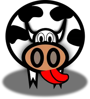 Cartoon Cow Graphic PNG image