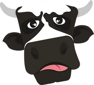 Cartoon Cow Head Graphic PNG image