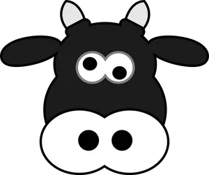 Cartoon Cow Head Vector PNG image