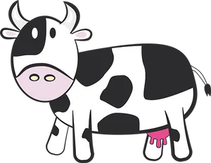 Cartoon Cow Illustration PNG image