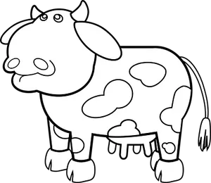 Cartoon Cow Illustration PNG image