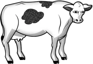 Cartoon Cow Illustration PNG image