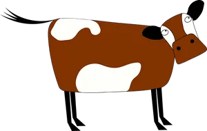 Cartoon Cow Profile Graphic