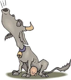 Cartoon Cow Upside Down PNG image