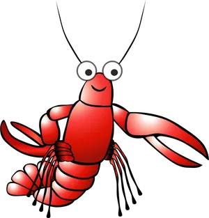 Cartoon Crayfish Illustration PNG image