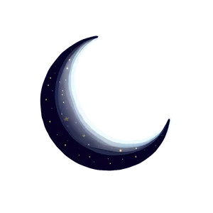 Cartoon Crescent Moon PNG 06252024