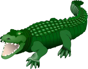 Cartoon Crocodile Illustration PNG image