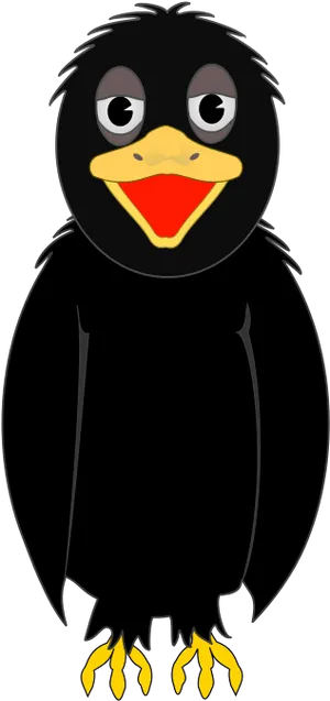 Cartoon Crow Character