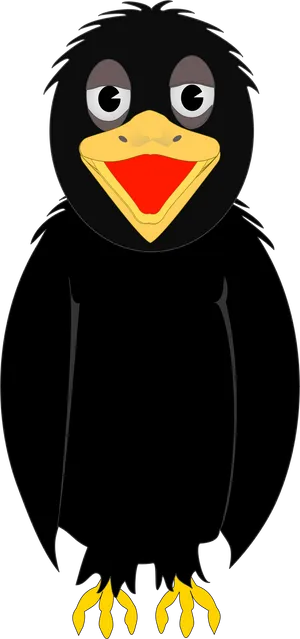 Cartoon Crow Graphic PNG image