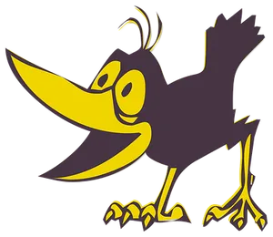 Cartoon Crow Silhouette PNG image