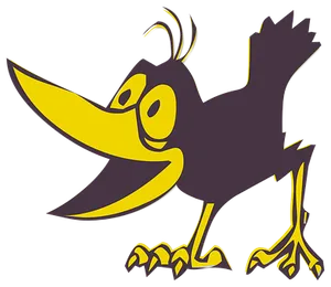 Cartoon Crow Silhouette