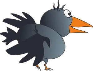 Cartoon Crow Vector Illustration PNG image