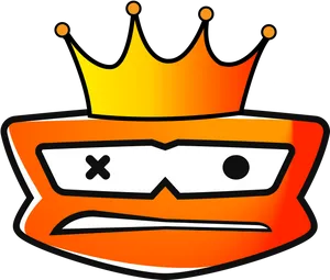 Cartoon Crown Character Graphic PNG image