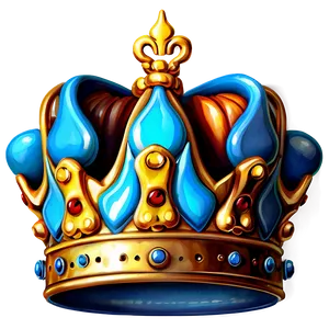 Cartoon Crown For Monarch PNG 06132024