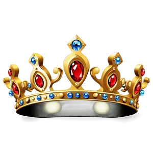 Cartoon Crown With Jewels Png 10 PNG image