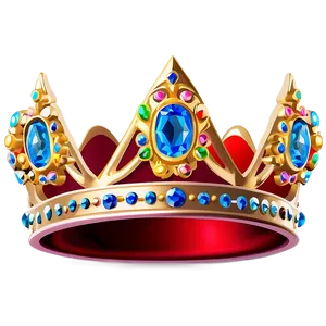 Cartoon Crown With Jewels Png 70 PNG image