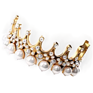 Cartoon Crown With Pearls PNG Bfh