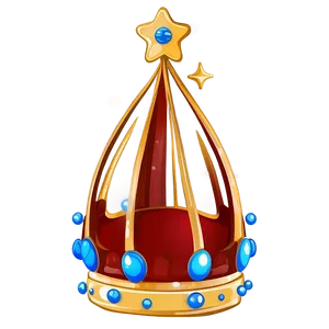 Cartoon Crown With Sparkles PNG 58