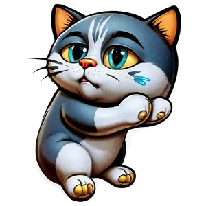 Cartoon Crying Cat Png Gjh73 PNG image