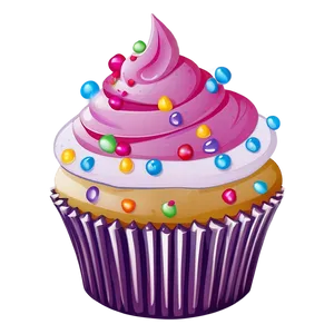 Cartoon Cupcake PNG 05032024