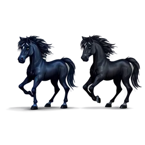 Cartoon Cute Black Horse Png Kvj69 PNG image