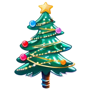 Cartoon Cute Christmas Tree Png 06252024 PNG image