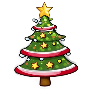 Cartoon Cute Christmas Tree Png Xku PNG image