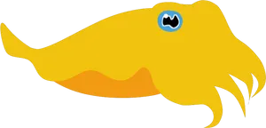 Cartoon Cuttlefish Illustration PNG image