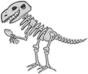 Cartoon Dinosaur Skeleton PNG image